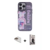 MARSİLYAN™- iPhone 13 Pro Max Kılıf Zirve Form Özel Seri - Siyah Bilvis Hayalet Cam Ekran Koruyucu + Pers Alüminyum Kamera Lens - GD