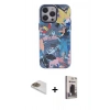 MARSİLYAN™- iPhone 13 Pro Max Kılıf Zirve Form Özel Seri - Siyah Bilvis Hayalet Cam Ekran Koruyucu + Pers Alüminyum Kamera Lens - GD