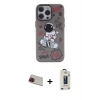 MARSİLYAN™- iPhone 13 Pro Max Kılıf Zirve Form Özel Seri - Siyah Bilvis Hayalet Cam Ekran Koruyucu + Kırmızı Rainbow Kamera Lens Koruma Cam