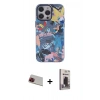 MARSİLYAN™- iPhone 13 Pro Max Kılıf Zirve Form Özel Seri - Siyah Bilvis Hayalet Cam Ekran Koruyucu + Rainbow Kamera Lens Koruma Cam - KI