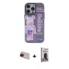 MARSİLYAN™- iPhone 13 Pro Max Kılıf Zirve Form Özel Seri - Siyah Bilvis Hayalet Cam Ekran Koruyucu + Rainbow Kamera Lens Koruma Cam - KI