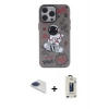 MARSİLYAN™- iPhone 13 Pro Max Kılıf Zirve Form Özel Seri - Siyah Bilvis Hayalet Cam Ekran Koruyucu + Pers Alüminyum Kamera Lens - LT