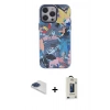MARSİLYAN™- iPhone 13 Pro Max Kılıf Zirve Form Özel Seri - Siyah Bilvis Hayalet Cam Ekran Koruyucu + Pers Alüminyum Kamera Lens - LT