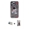 MARSİLYAN™- iPhone 13 Pro Max Kılıf Zirve Form Özel Seri - Siyah Bilvis Hayalet Cam Ekran Koruyucu + Rainbow Kamera Lens Koruma Cam - MI
