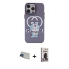 MARSİLYAN™- iPhone 13 Pro Max Kılıf Zirve Form Özel Seri - Siyah Bilvis Hayalet Cam Ekran Koruyucu + Rainbow Kamera Lens Koruma Cam - MI