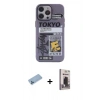 MARSİLYAN™- iPhone 13 Pro Max Kılıf Zirve Form Özel Seri - Siyah Bilvis Hayalet Cam Ekran Koruyucu + Mavi Shine Kamera Lens Koruma Cam