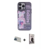 MARSİLYAN™- iPhone 13 Pro Max Kılıf Zirve Form Özel Seri - Siyah Bilvis Hayalet Cam Ekran Koruyucu + Rainbow Kamera Lens Koruma Cam - MI