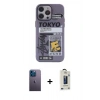 MARSİLYAN™- iPhone 13 Pro Max Kılıf Zirve Form Özel Seri - Siyah Bilvis Hayalet Cam Ekran Koruyucu + Neon Fosforlu Kamera Lens - MI
