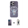 MARSİLYAN™- iPhone 13 Pro Max Kılıf Zirve Form Özel Seri - Siyah Bilvis Hayalet Cam Ekran Koruyucu + Neon Fosforlu Kamera Lens - MI
