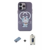 MARSİLYAN™- iPhone 13 Pro Max Kılıf Zirve Form Özel Seri - Siyah Bilvis Hayalet Cam Ekran Koruyucu + Pembe Shine Kamera Lens Koruma Cam