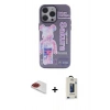 MARSİLYAN™- iPhone 13 Pro Max Kılıf Zirve Form Özel Seri - Siyah Bilvis Hayalet Cam Ekran Koruyucu + Pers Alüminyum Kamera Lens - KI