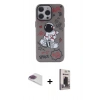 MARSİLYAN™- iPhone 13 Pro Max Kılıf Zirve Form Özel Seri - Siyah Bilvis Hayalet Cam Ekran Koruyucu + Pers Alüminyum Kamera Lens - GI