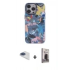 MARSİLYAN™- iPhone 13 Pro Max Kılıf Zirve Form Özel Seri - Siyah Bilvis Hayalet Cam Ekran Koruyucu + Pers Alüminyum Kamera Lens - LT