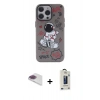 MARSİLYAN™- iPhone 13 Pro Max Kılıf Zirve Form Özel Seri - Siyah Bilvis Hayalet Cam Ekran Koruyucu + Pers Alüminyum Kamera Lens - GI