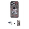 MARSİLYAN™- iPhone 13 Pro Max Kılıf Zirve Form Özel Seri - Siyah Bilvis Hayalet Cam Ekran Koruyucu + Pers Alüminyum Kamera Lens - LT