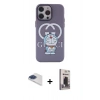 MARSİLYAN™- iPhone 13 Pro Max Kılıf Zirve Form Özel Seri - Siyah Bilvis Hayalet Cam Ekran Koruyucu + Pers Alüminyum Kamera Lens - LT