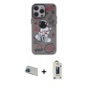 MARSİLYAN™- iPhone 13 Pro Max Kılıf Zirve Form Özel Seri - Siyah Bilvis Hayalet Cam Ekran Koruyucu + Rainbow Kamera Lens Koruma Cam - MI