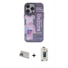MARSİLYAN™- iPhone 13 Pro Max Kılıf Zirve Form Özel Seri - Siyah Bilvis Hayalet Cam Ekran Koruyucu + Rainbow Kamera Lens Koruma Cam - MR