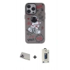 MARSİLYAN™- iPhone 13 Pro Max Kılıf Zirve Form Özel Seri - Siyah Bilvis Hayalet Cam Ekran Koruyucu + Rainbow Kamera Lens Koruma Cam - MR