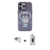 MARSİLYAN™- iPhone 13 Pro Max Kılıf Zirve Form Özel Seri - Siyah Bilvis Hayalet Cam Ekran Koruyucu + Sierra Blue Pers Alüminyum Kamera Lens
