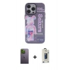 MARSİLYAN™- iPhone 13 Pro Max Kılıf Zirve Form Özel Seri - Siyah Bilvis Hayalet Cam Ekran Koruyucu + Neon Fosforlu Kamera Lens - YL