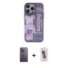 MARSİLYAN™- iPhone 13 Pro Max Kılıf Zirve Form Özel Seri - Siyah Joko 5D Cam + Neon Fosforlu Kamera Lens - BZ