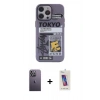 MARSİLYAN™- iPhone 13 Pro Max Kılıf Zirve Form Özel Seri - Siyah Joko 5D Cam + Neon Fosforlu Kamera Lens - BZ