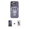 MARSİLYAN™- iPhone 13 Pro Max Kılıf Zirve Form Özel Seri - Siyah Joko 5D Cam + Neon Fosforlu Kamera Lens - MI