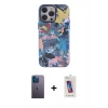MARSİLYAN™- iPhone 13 Pro Max Kılıf Zirve Form Özel Seri - Siyah Joko 5D Cam + Neon Fosforlu Kamera Lens - MI