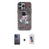 MARSİLYAN™- iPhone 13 Pro Max Kılıf Zirve Form Özel Seri - Siyah Joko 5D Cam + Neon Fosforlu Kamera Lens - MI