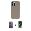 MARSİLYAN™- iPhone 13 Pro Max Kılıf Zirve Modern Özel Seri - Şeffaf 360 Full Body Arka Koruyucu + Neon Fosforlu Kamera Lens - BZ