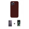 MARSİLYAN™- iPhone 13 Pro Max Kılıf Zirve Modern Özel Seri - Şeffaf 360 Full Body Arka Koruyucu + Neon Fosforlu Kamera Lens - BZ