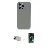 MARSİLYAN™- iPhone 13 Pro Max Kılıf Zirve Modern Özel Seri - Şeffaf 360 Full Body Arka Koruyucu + Beyaz Rainbow Kamera Lens Koruma Cam