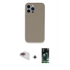 MARSİLYAN™- iPhone 13 Pro Max Kılıf Zirve Modern Özel Seri - Şeffaf 360 Full Body Arka Koruyucu + Gökkuşağı Pers Alüminyum Kamera Lens