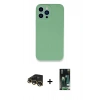 MARSİLYAN™- iPhone 13 Pro Max Kılıf Zirve Modern Özel Seri - Şeffaf 360 Full Body Arka Koruyucu + Raze Metal Kamera Lens - GD