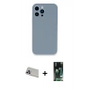MARSİLYAN™- iPhone 13 Pro Max Kılıf Zirve Modern Özel Seri - Şeffaf 360 Full Body Arka Koruyucu + Rainbow Kamera Lens Koruma Cam - MR