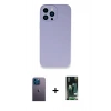 MARSİLYAN™- iPhone 13 Pro Max Kılıf Zirve Modern Özel Seri - Şeffaf 360 Full Body Arka Koruyucu + Neon Fosforlu Kamera Lens - MI