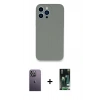 MARSİLYAN™- iPhone 13 Pro Max Kılıf Zirve Modern Özel Seri - Şeffaf 360 Full Body Arka Koruyucu + Neon Fosforlu Kamera Lens - BZ