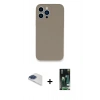 MARSİLYAN™- iPhone 13 Pro Max Kılıf Zirve Modern Özel Seri - Şeffaf 360 Full Body Arka Koruyucu + Pers Alüminyum Kamera Lens - LT