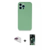 MARSİLYAN™- iPhone 13 Pro Max Kılıf Zirve Modern Özel Seri - Şeffaf 360 Full Body Arka Koruyucu + Pers Alüminyum Kamera Lens - GI