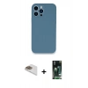MARSİLYAN™- iPhone 13 Pro Max Kılıf Zirve Modern Özel Seri - Şeffaf 360 Full Body Arka Koruyucu + Pers Alüminyum Kamera Lens - GD