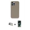 MARSİLYAN™- iPhone 13 Pro Max Kılıf Zirve Modern Özel Seri - Şeffaf 360 Full Body Arka Koruyucu + Rainbow Kamera Lens Koruma Cam - MI