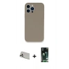 MARSİLYAN™- iPhone 13 Pro Max Kılıf Zirve Modern Özel Seri - Şeffaf 360 Full Body Arka Koruyucu + Rainbow Kamera Lens Koruma Cam - BZ
