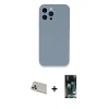 MARSİLYAN™- iPhone 13 Pro Max Kılıf Zirve Modern Özel Seri - Şeffaf 360 Full Body Arka Koruyucu + Rainbow Kamera Lens Koruma Cam - BZ