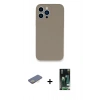 MARSİLYAN™- iPhone 13 Pro Max Kılıf Zirve Modern Özel Seri - Şeffaf 360 Full Body Arka Koruyucu + Renkli Kamera Lens Koruma Cam - SI