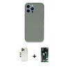 MARSİLYAN™- iPhone 13 Pro Max Kılıf Zirve Modern Özel Seri - Şeffaf 360 Full Body Arka Koruyucu + Shine Kamera Lens - GD