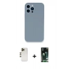 MARSİLYAN™- iPhone 13 Pro Max Kılıf Zirve Modern Özel Seri - Şeffaf 360 Full Body Arka Koruyucu + Shine Kamera Lens - GD