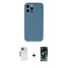 MARSİLYAN™- iPhone 13 Pro Max Kılıf Zirve Modern Özel Seri - Şeffaf 360 Full Body Arka Koruyucu + Shine Kamera Lens - GD