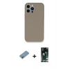 MARSİLYAN™- iPhone 13 Pro Max Kılıf Zirve Modern Özel Seri - Şeffaf 360 Full Body Arka Koruyucu + Shine Kamera Lens Koruma Cam - GI