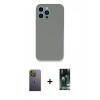 MARSİLYAN™- iPhone 13 Pro Max Kılıf Zirve Modern Özel Seri - Şeffaf 360 Full Body Arka Koruyucu + Neon Fosforlu Kamera Lens - YL